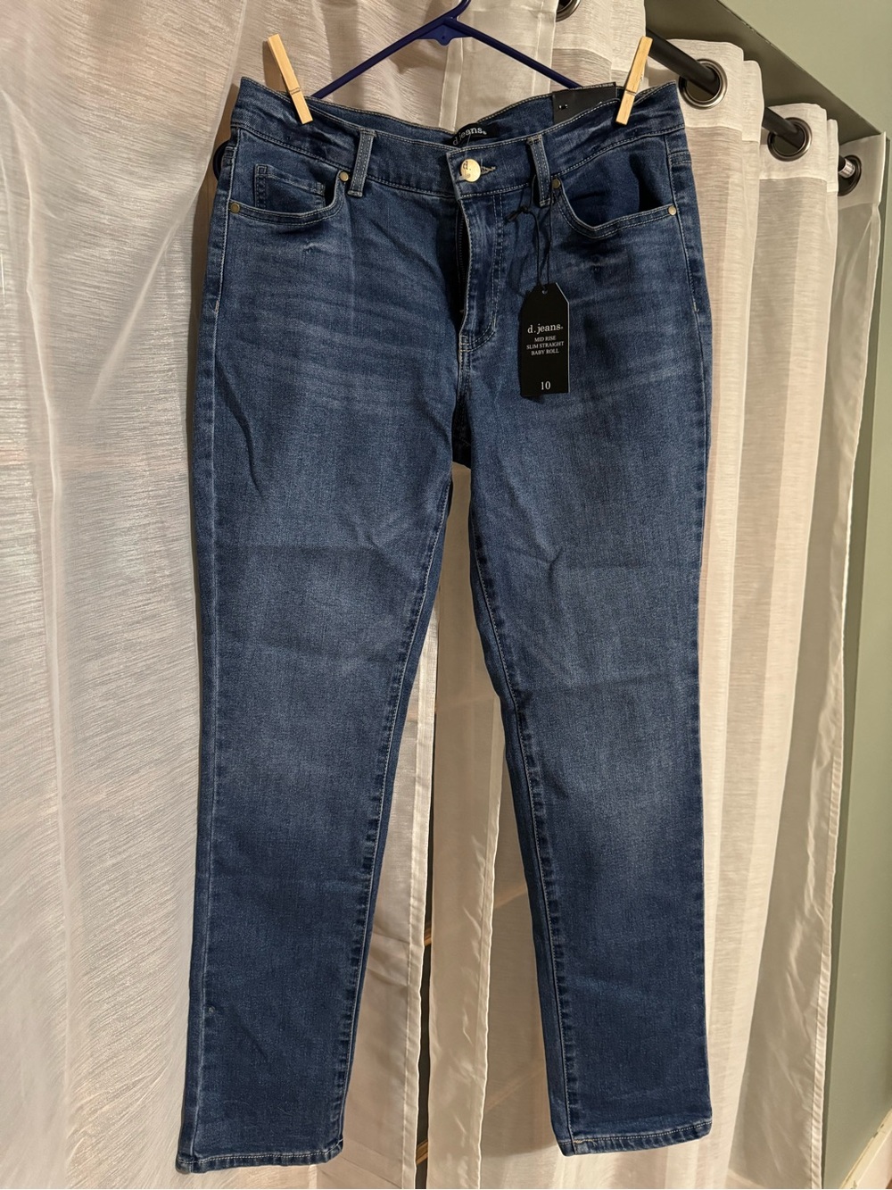 d. jeans Women's Dark Indigo Slim Straight Jeans